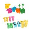 10Pcs/bag Mini Cartoon Animal Farm Sign Resin Fruit Fork Toothpick Kids Bento Lunch Tableware Decor