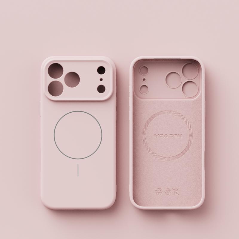 Liquid Silicone For Magsafe Orange Case For iPhone 17 Air 16 E 15 14 13 12 11 Pro Max Plus Magnetic Wireless Charge Soft Cover
