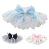 Cat Bib Soft Touch Lovely Bandana Adjustable Bow Collar Bib Lace Neck Scarf Pet Neckerchief for Small Dogs