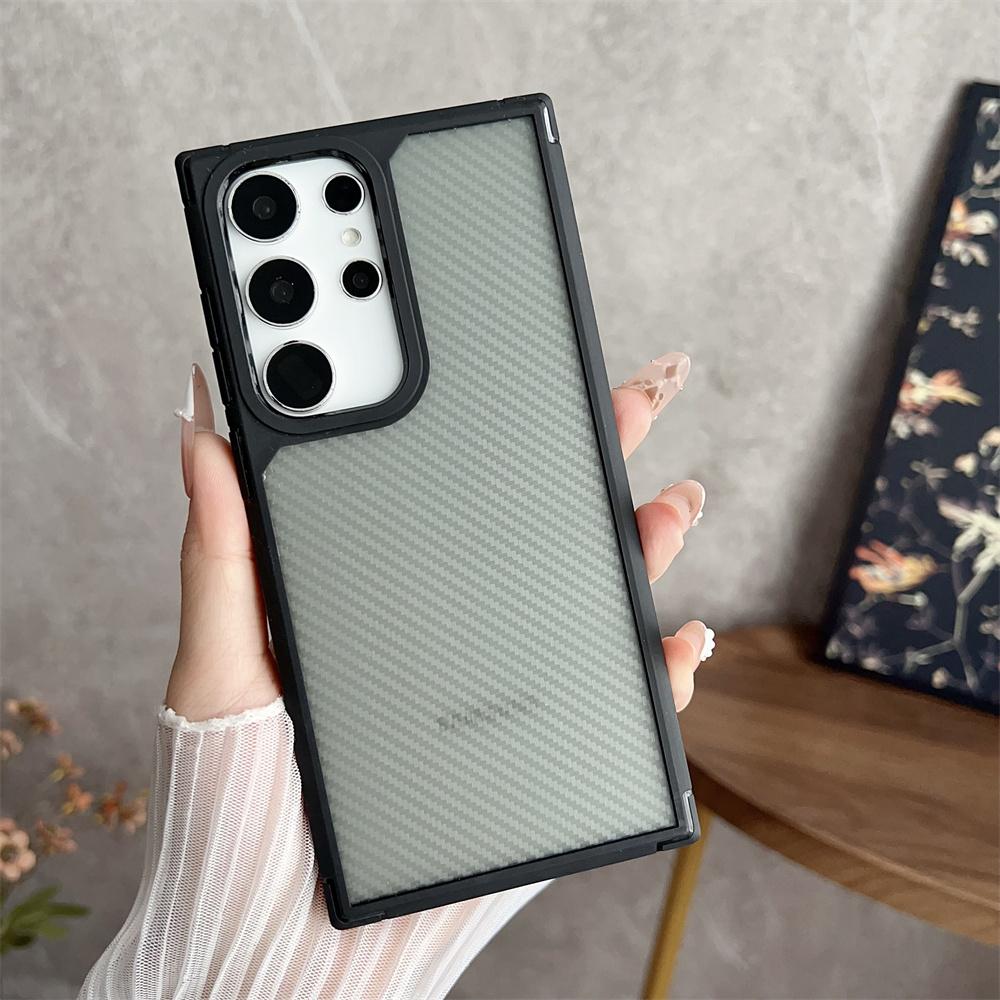 Роскошный Крутой Матовый Чехол Из Углеродного Волокна Для Samsung S25 S24 Ultra S23 Plus S22 S21 FE A16 A54 A35 M55 M23 A55 A34 A25 A14 A15 Чехол