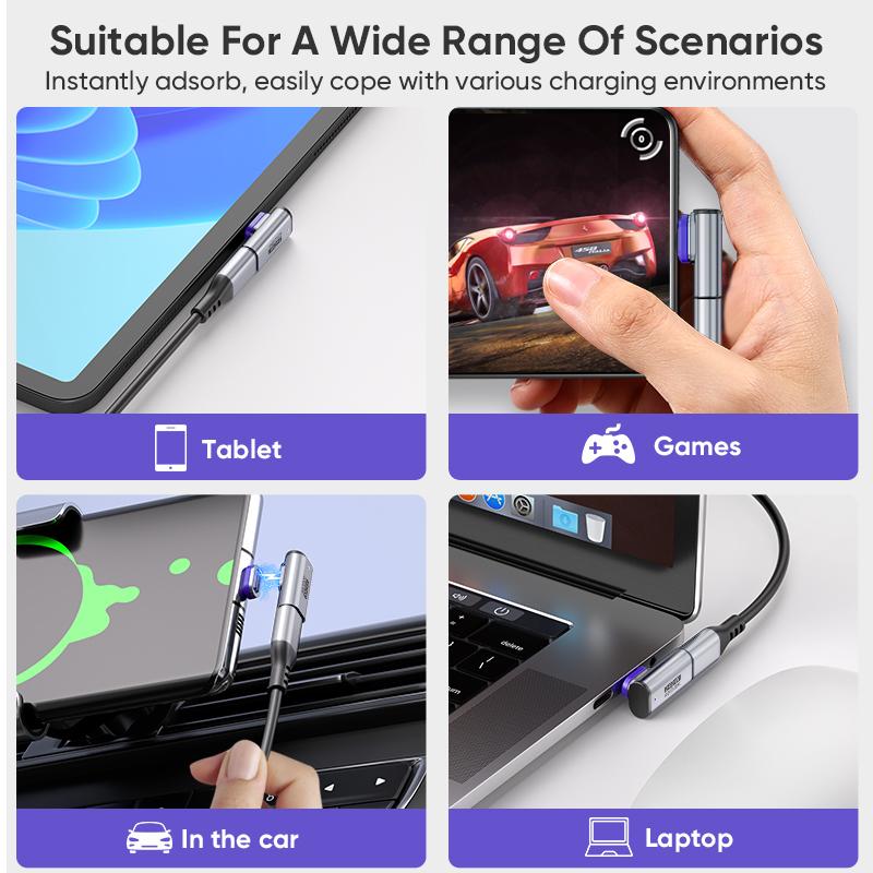 240 Вт Магнитный Type-C Адаптер USB-C на USB-C Быстрая Зарядка USB4.0 Коннектор 40 Гбит/с 8K@60Hz Thunderbolt 4/3 для iPhone16 Macbook