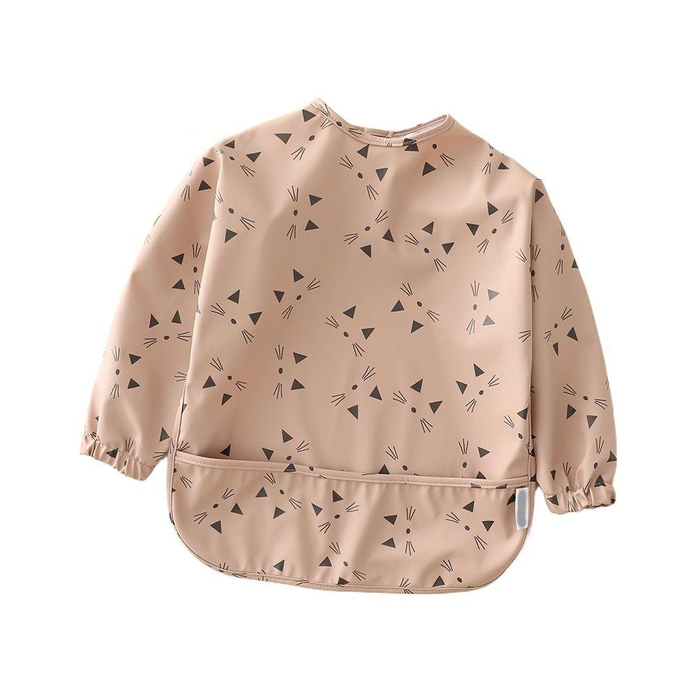 Full Sleeve Mess Proof Baby Bib Machine Washable Baby Smock Soft Full Coverage Apron Baby