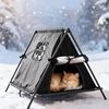 Уличная водонепроницаемая палатка домик для кошки переносное гнездо всесезонная универсальная теплая морозостойкая влагостойкая интегрированное укрытие для питомца