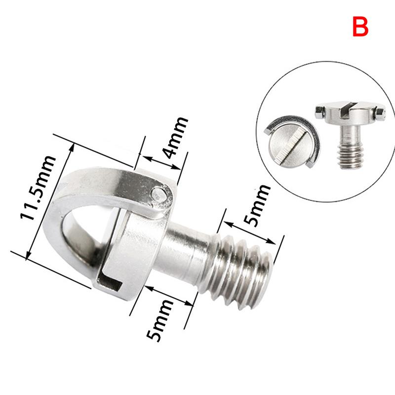 Винт для камеры 1/4 для быстросъемной пластины. 1/4-дюймовый складной штатив с D-образным кольцом-адаптером.