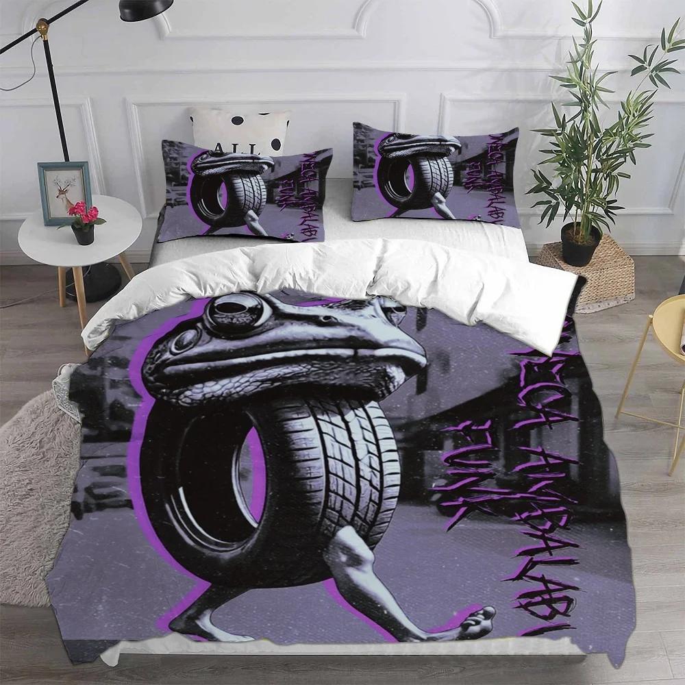 Ai Italian Brainrot Tung Tung Sahur Bedding Set 3D Digital Printing 2-3 Piece Set (No Core) Suitable for Bedroom Duvet Cover Set