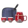Teapot Set With Tea Strainer Portable Teapot Set Lucky Cat Ceramic Tea Cup Set Shockproof Tea Set Porcelain Tea Cups With Tea