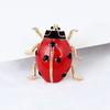 Enamel Red Ladybug Insect Brooches Beetle Pin Scarf Corsage Jewelry Gift