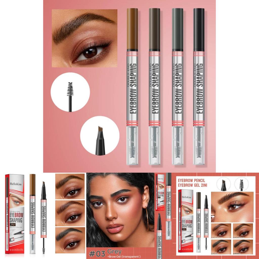 Hellokiss Dual-ended Liquid Eyebrow Pencil With Setting Gel For Perfect Brows