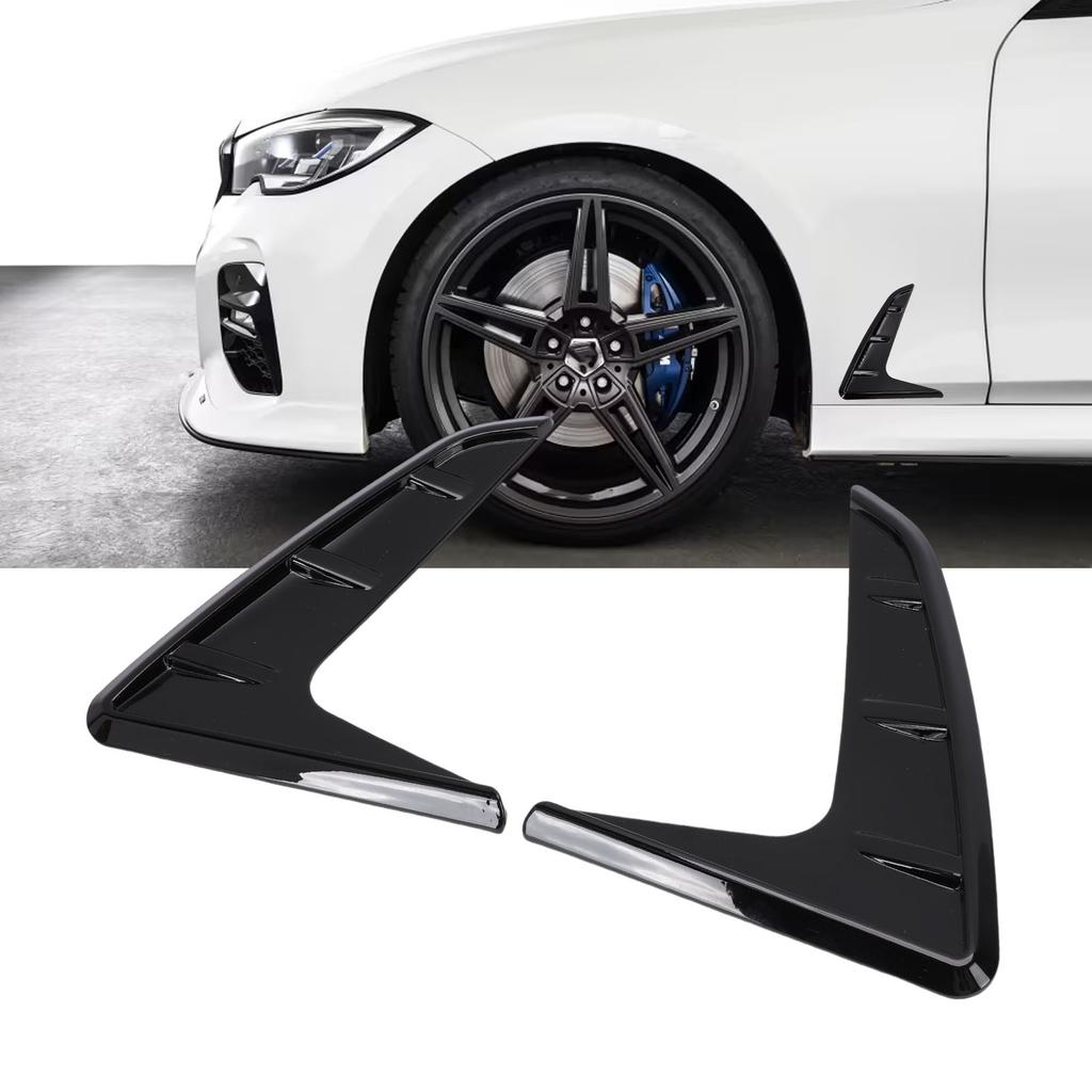 Hole Grille ABS Stylish Sporty Car Side Wing Vent Replacement for 3 Series 0 1 2019-Later