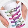NO.8 Colorful No Tie Shoe Laces Flat Shoelaces for Sneakers Elastic Laces Without Ties Kids Adult Quick Lace for Shoes Rubber Bands