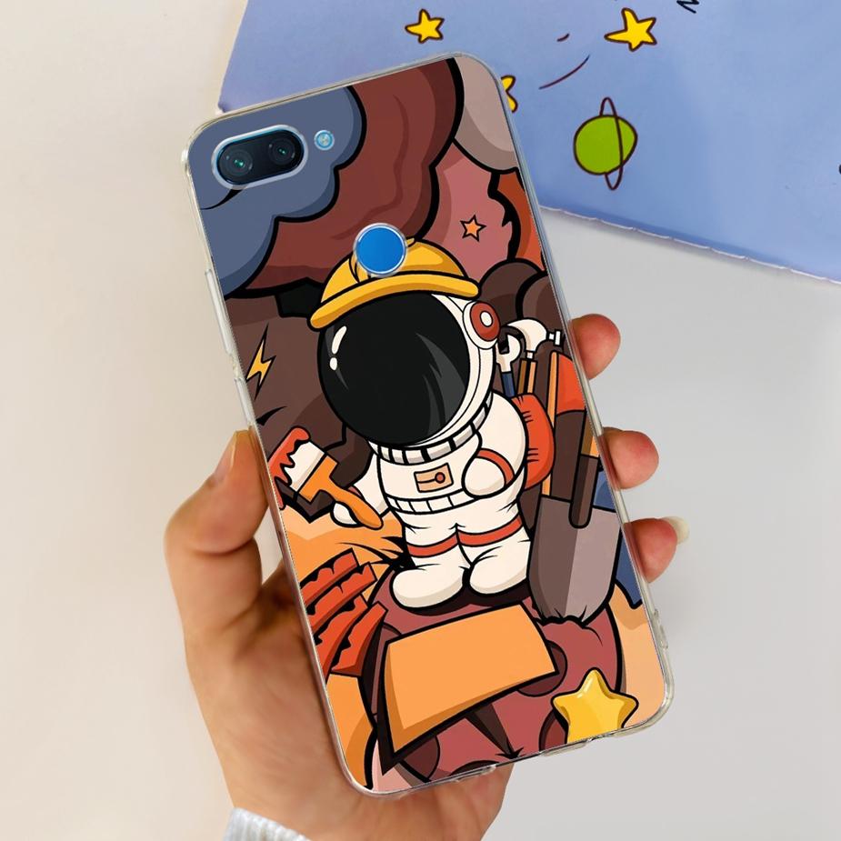 Чехол для Xiaomi Mi 8 Lite Милый Расписной Чехол Прозрачный Силиконовый Чехол для Телефона Для Xiaomi Mi 8 Lite 8Lite Задняя Крышка 6.26'' Fundas Coque