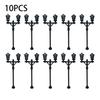 10Pcs Model Street Lights Scale 1:100 Railway LED Lamppost Patio Garden Lamps