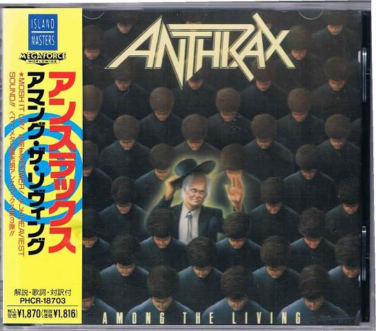 CD ANTHRAX - Among The Living PHCR18703 Island, Megafor 1992 Japan ObiRock Used