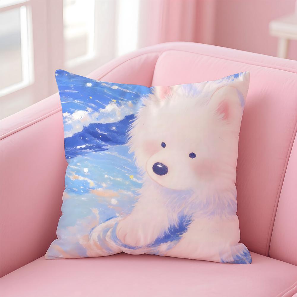 NICE CUTE Labrador Retriever dog Cushion Cover Pillow Case Soft Friendly Fabric Concealed Zipper