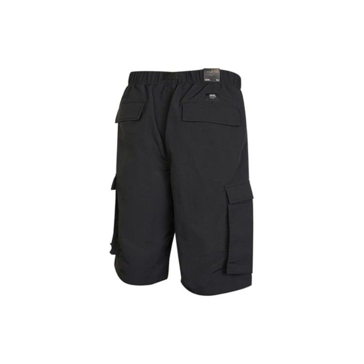 Vans Ss22 Solid Logo Print Elastic Belt Shorts Men Shorts Black VN0A5FL8BLK