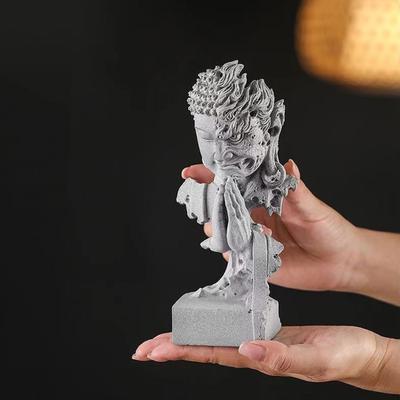 Песчаник Зло и Будда Абстрактная Фигура Статуя Король Обезьян СкульптураДом Гостиная, Офис Сад, Аквариум Арт Деко Статуя