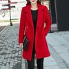 Женское пальто с длинными рукавами, сохраняющее тепло, кардиган, женское пальто средней длины для свиданий