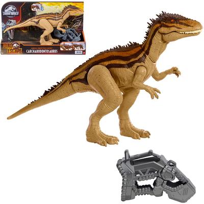 Mattel Мир Юрского периода Мега Разрушители Кархародонтозавр 4 и Всего 36 см HBX39 Коричневый (Возраст вверх) - Длина -