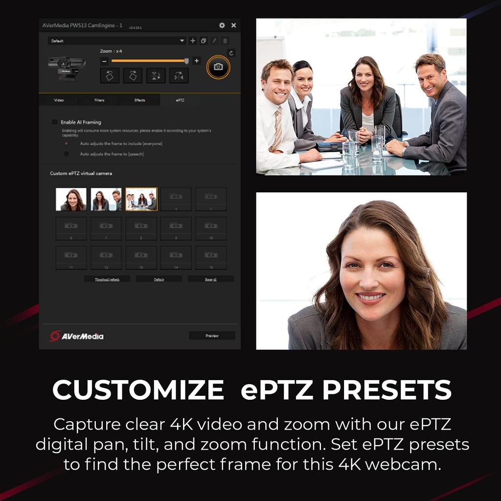 AVerMedia LIVE STREAMER CAM 513 4K веб-камера PW513 CM912