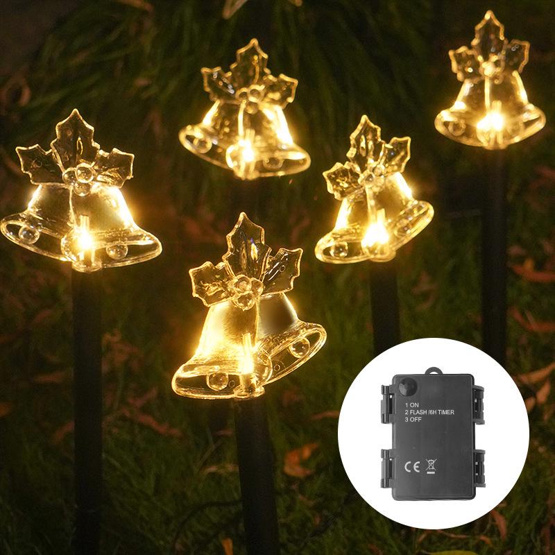 Светодиодные садовые светильники в виде рождественской звезды и снежинки на солнечной батарее