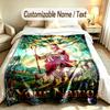 Virgin Mary Theme Custom Blanket Personalized Name & Text Customized Soft Warm Throw Blanket Home Decor