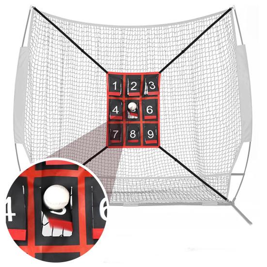 Регулируемая мишень для бейсбола и софтбола с 9 пронумерованными лунками, мишень для бросков в бейсбольную сетку, оборудование для тренировки точности ударов