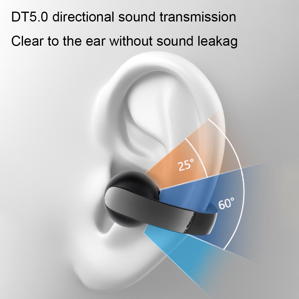 Беспроводные наушники-клипсы на ухо Bluetooth 5.4 с шумоподавлением, Hi-Fi стереогарнитура для бега и занятий спортом