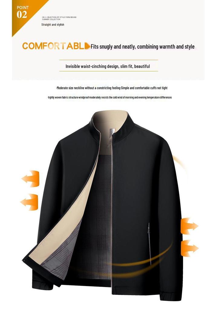 Мужская куртка в корейском стиле Business Casual с воротником-стойкой, весна/лето 2024, для мужчин 20-30 лет