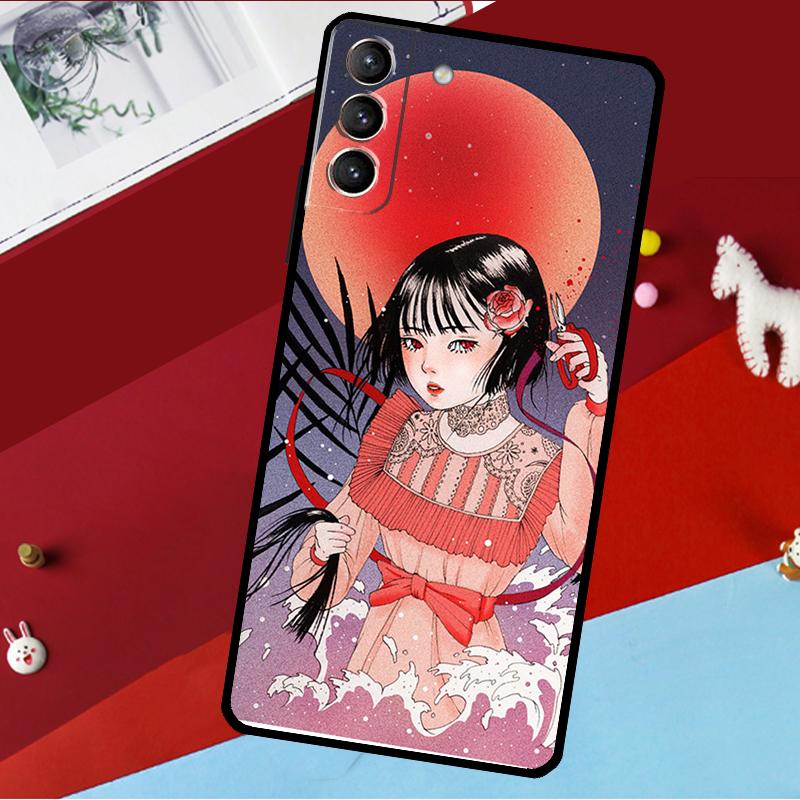 Мультяшная Девушка Эстетичный Чехол Для Samsung Galaxy S26 S25 S24 S22 S23 Ultra Plus S20 S21 FE S9 S10 S25 FE Чехол для Телефона