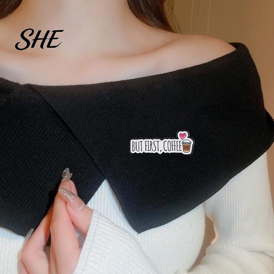 Coffee Slogan Brooch Pin, Design Brooch, Thickened Zinc Alloy Badge, Quote Pin Enamel Paint Stable Buckle Pins for Clothes Hats Backpacks Durable