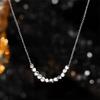 Серебряное геометрическое квадратное колье S925 - Роскошный корейский стиль для женщин