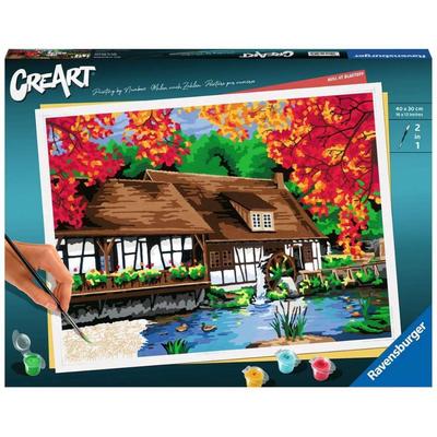 Ravensburger CreArt Блаутопф Водяная мельница 23546 9 (Раскраска по номерам Живопись маслом Искусство Живопись)