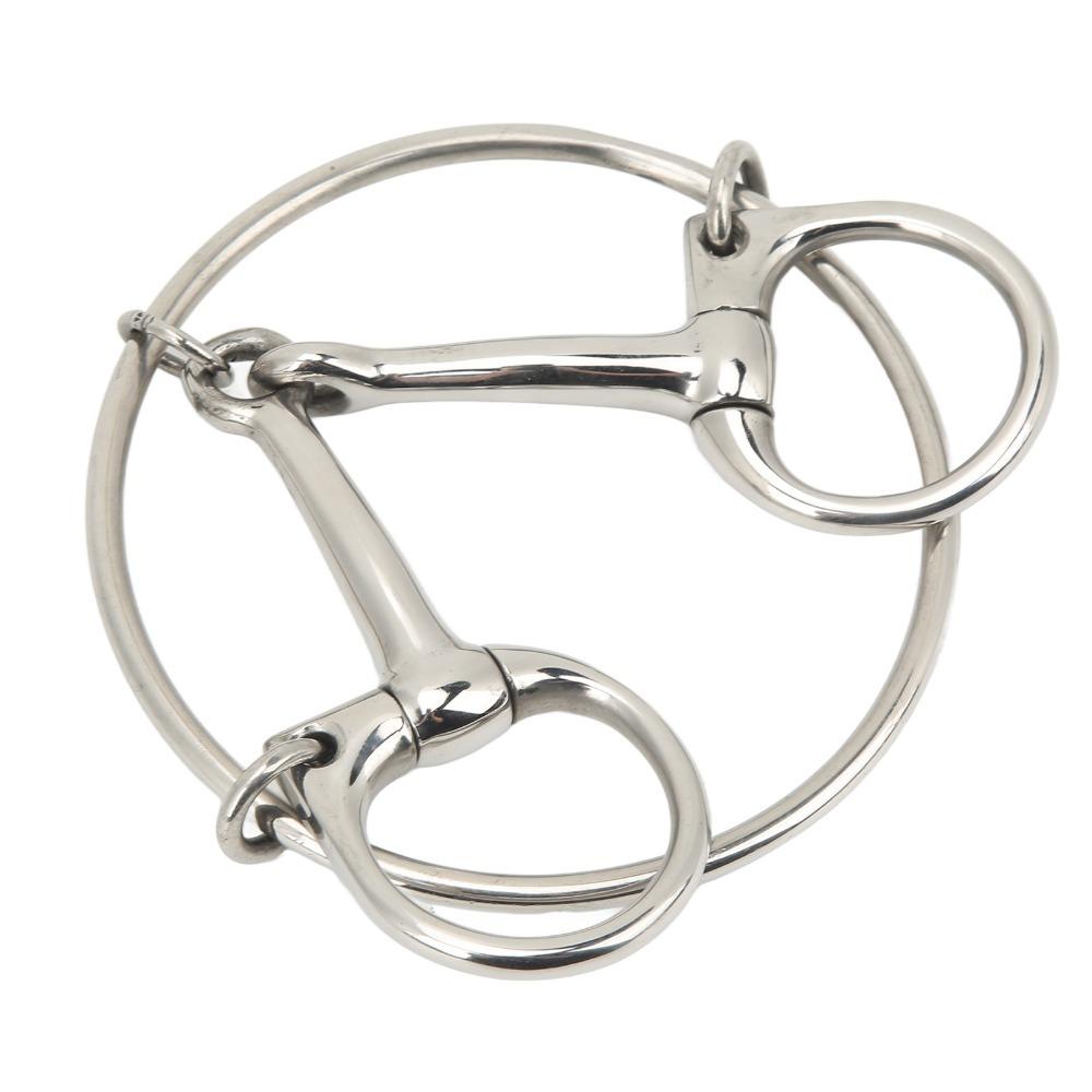 Smooth Surface Horse Bit 5 Inch Loose Ring Bit Anti-Bite Control Horse Mouth Bit  Equestrian Use
