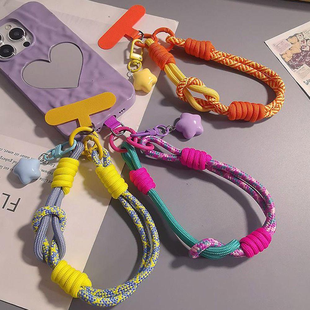 Ремешок на запястье, шнурок для телефона, регулируемый мобильный аксессуар, тканый ремешок для большого пальца для путешествий на открытом воздухе