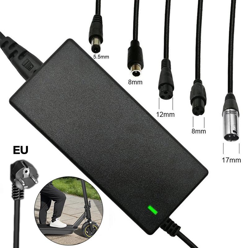 Зарядное устройство для электросамоката 42 В 2 А с маркировкой CE, сменное, для зарядки гироскутера 36 В, с 5 вилками
