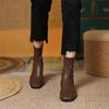 Французская женская обувь осень-зима классические женские ботинки темпераментные ботинки Anlke элегантные женские туфли на каблуках с хлопковым теплым кожаным ботинком