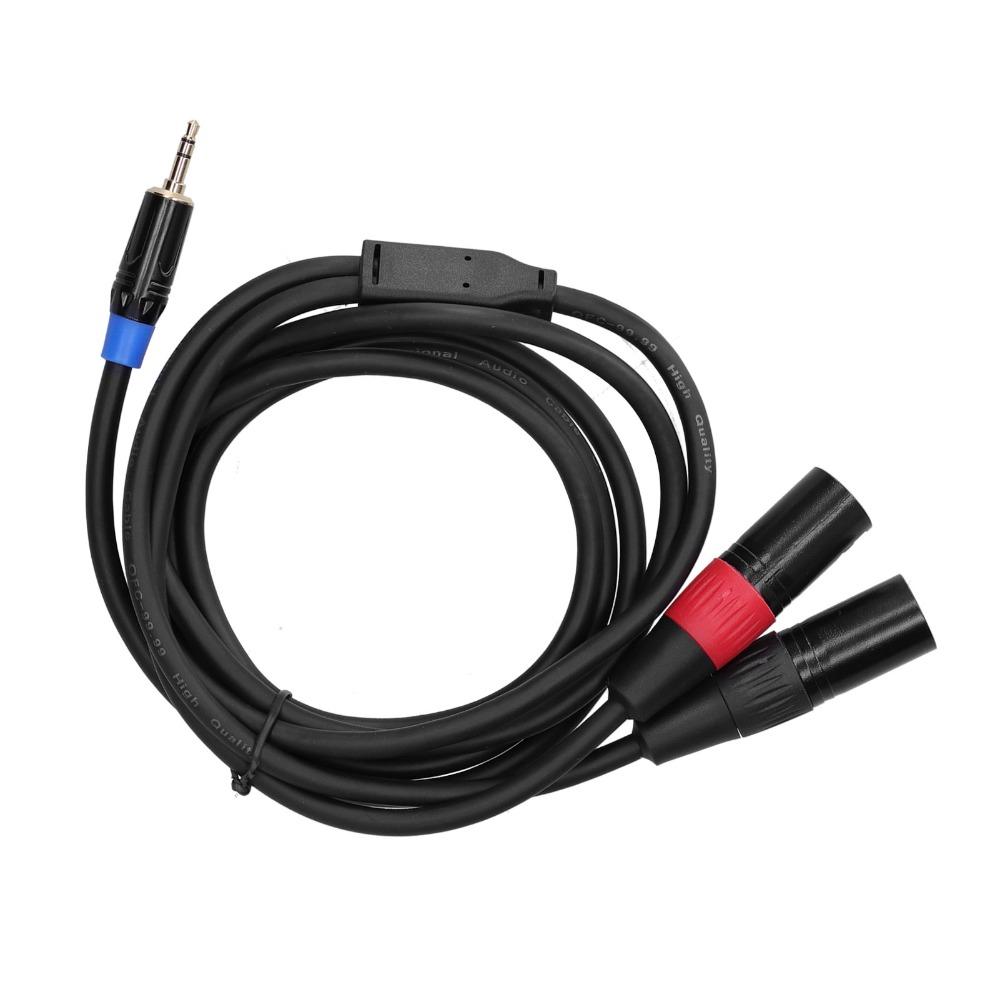 3.5mm Stereo Male 3.5mm Male To Dual 2 XLR Male Plug Male To Dual XLR Connector  Audio Equipment