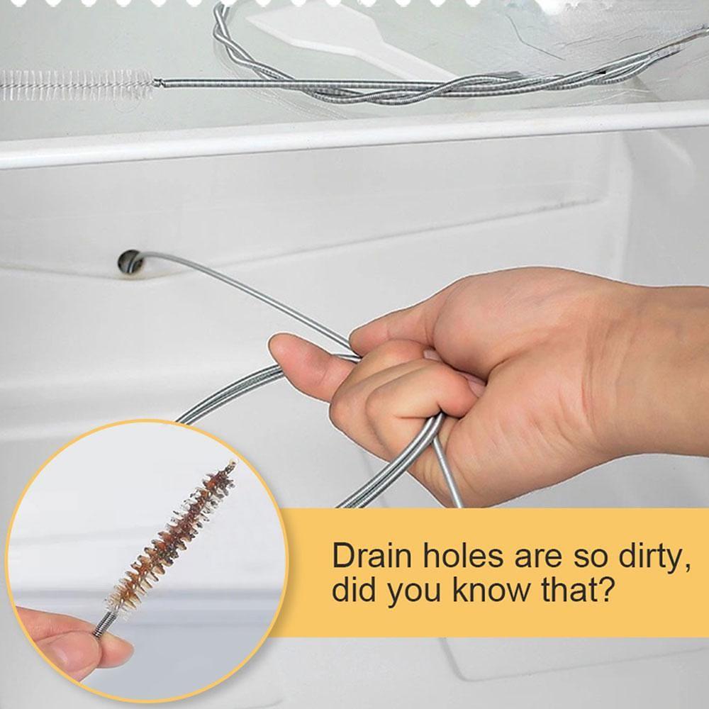1 компл./5 шт., средство для удаления засоров сливного отверстия холодильника, инструменты для очистки драги, щетка для отверстия в холодильнике, очиститель для выхода воды для бытовой чистоты