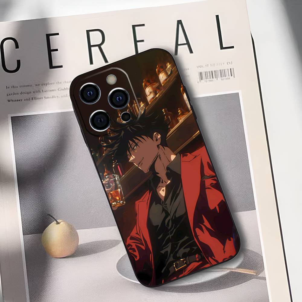 Чехол для телефона M-Megumi F-Fushiguro для IPhone 17,16,15,14,13,12,11,Plus,Pro,Max,Plus,XS, мягкий чехол Черный силикон