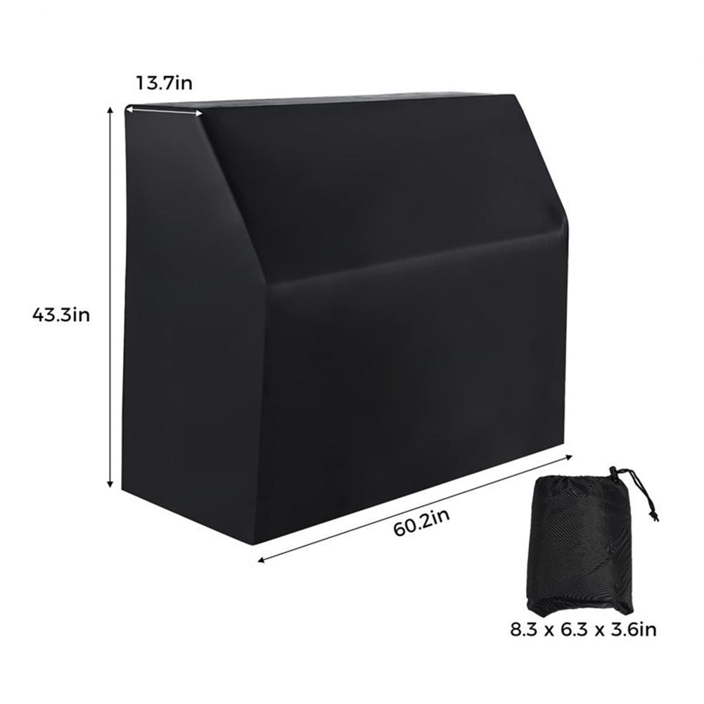 420D Чехол для пианино Черная ткань Оксфорд с серебряным покрытием Водонепроницаемый и пылезащитный чехол для инструмента Аксессуар для мебели