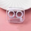 Contact Lens Case Quick Open Leakproof Transparent Portable Holder for Women Girls Daily Office Use