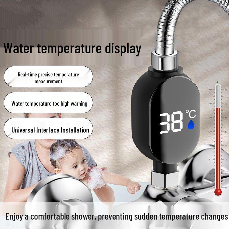 Цифровой светодиодный термометр для воды в ванну для ребенка - Водонепроницаемый дисплей температуры душа