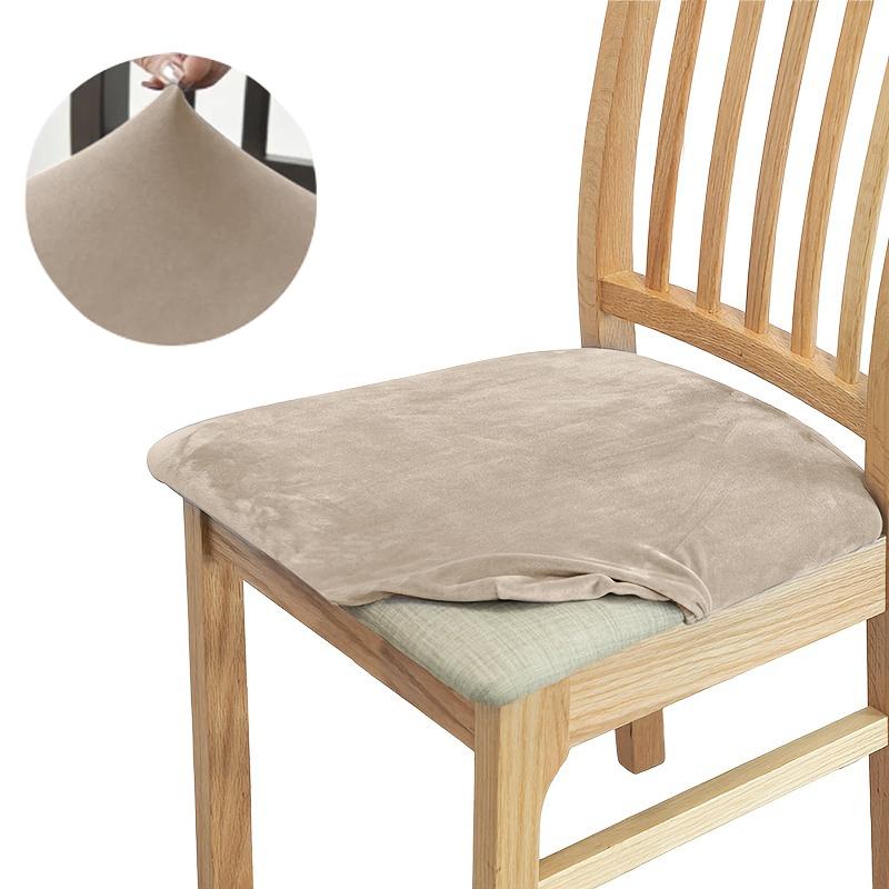 High Stretch Velvet Chair Seat Cover Protector Slipcover For Dining Room Living Room Office Kitchen Banquet Chairs