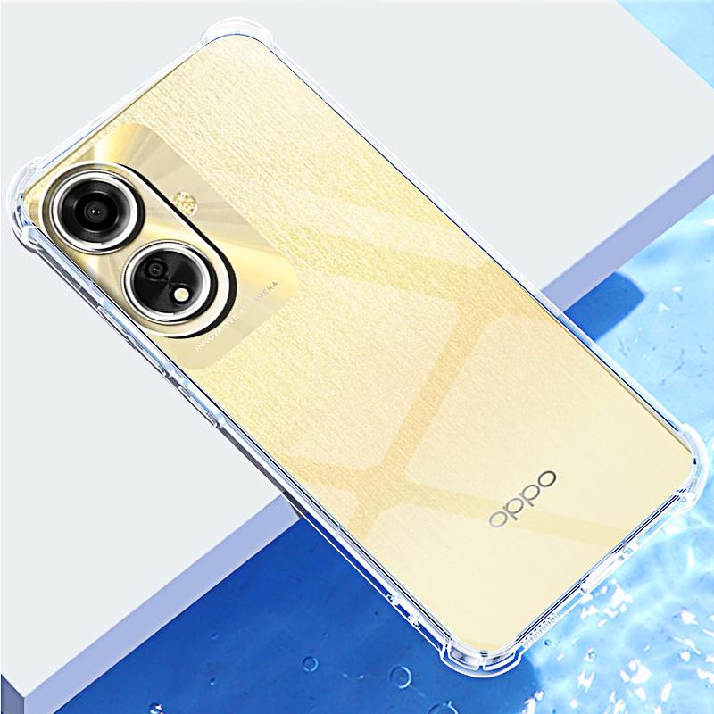 Прозрачный чехол для телефона для Oppo A59 A79 A98 5G A78 A58 A38 A18 4G A17 A17k A57 A97 A53 A94 A74 A54 A52 Задняя крышка Прозрачный чехол