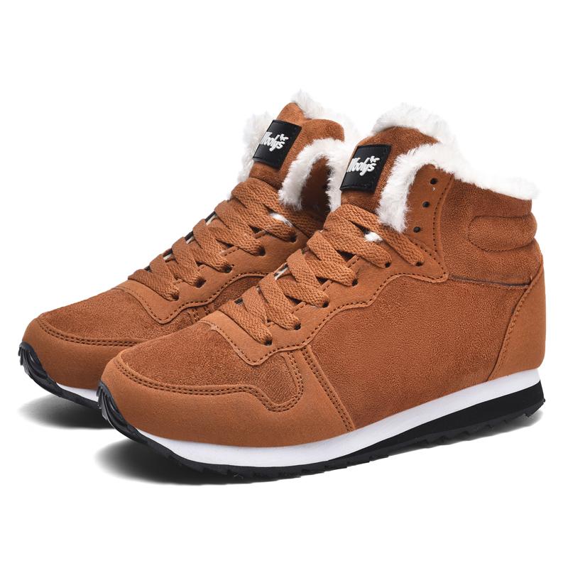 Мужские зимние ботинки для снега, уличные, нескользящие, зимние ботильоны, легкие кроссовки с высоким верхом, теплая плюшевая женская обувь, большие размеры, походные ботинки
