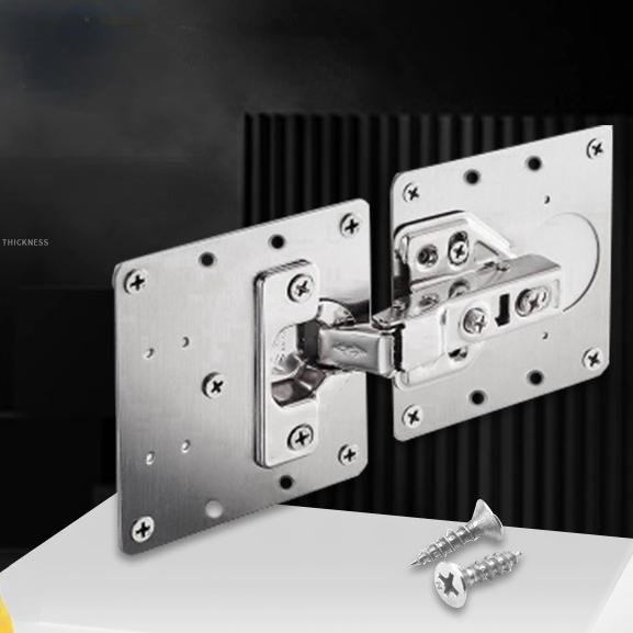 2 шт., ремонтная пластина дверной петли шкафа из нержавеющей стали, фиксированная пластина шарнира, монтажная пластина для усиления двери шкафа, ремонт повреждений боковой панели