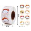 500Pcs/Roll 2.5Cm/1Inch Circular Cute Cartoon Sushi Pattern Decorative Sticker Baked Dessert Lunch Box Label Decor Sticker
