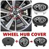 For MG 4pcs 56/60mm Car Wheel Center Hub Cap Rim Cover Stickers Cyberster 3 5 6 7 ZS ES5 ONE HS 4 EV XX333