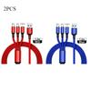 1-4Pcs 3 In 1 USB Charger Fast Charging Cable Type C Micro IOS Multi Charger Cable for iPhone Huawei Samsung Nylon Braided Cord