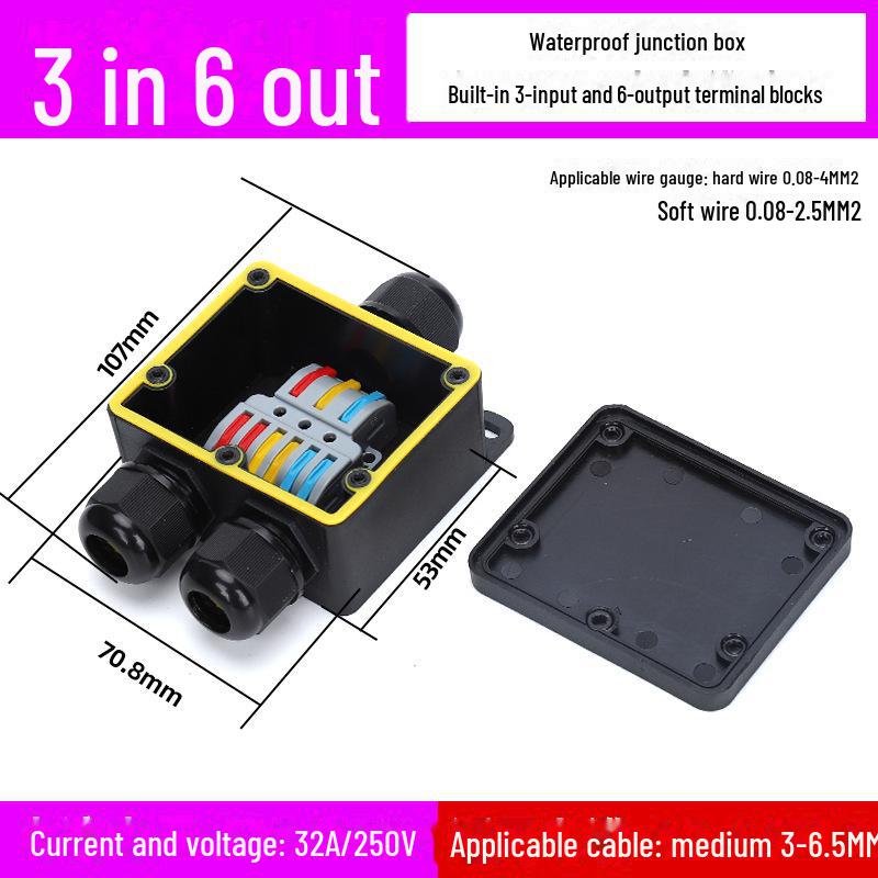 Waterproof Outdoor Quick Connector Terminal - 2/3/4 Core Rainproof Docking Plug